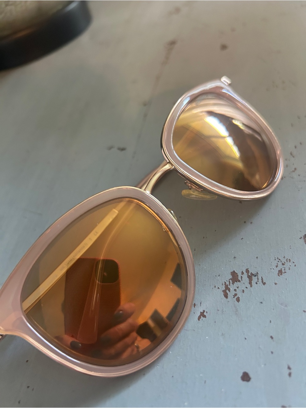 Michael Kors Pink Frame Sunglasses with Gold-Toned Lenses
